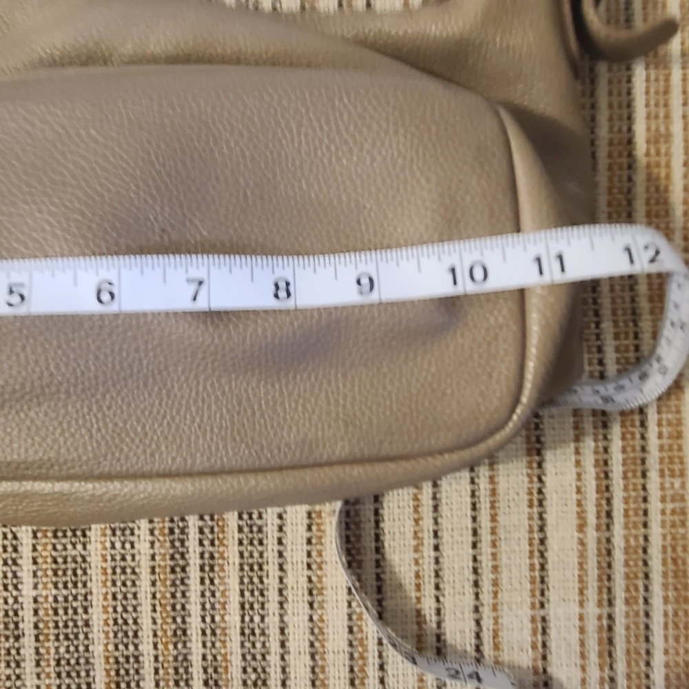 Vintage Giani Bernini Taupe Leather Shoulder Bag - Picture 7 of 8